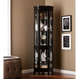 Boston Loft Furnishings Nakasi Transitional Black Wood Pine Curio Cabinet