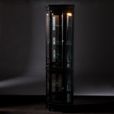 Boston Loft Furnishings Nakasi Transitional Black Wood Pine Curio Cabinet