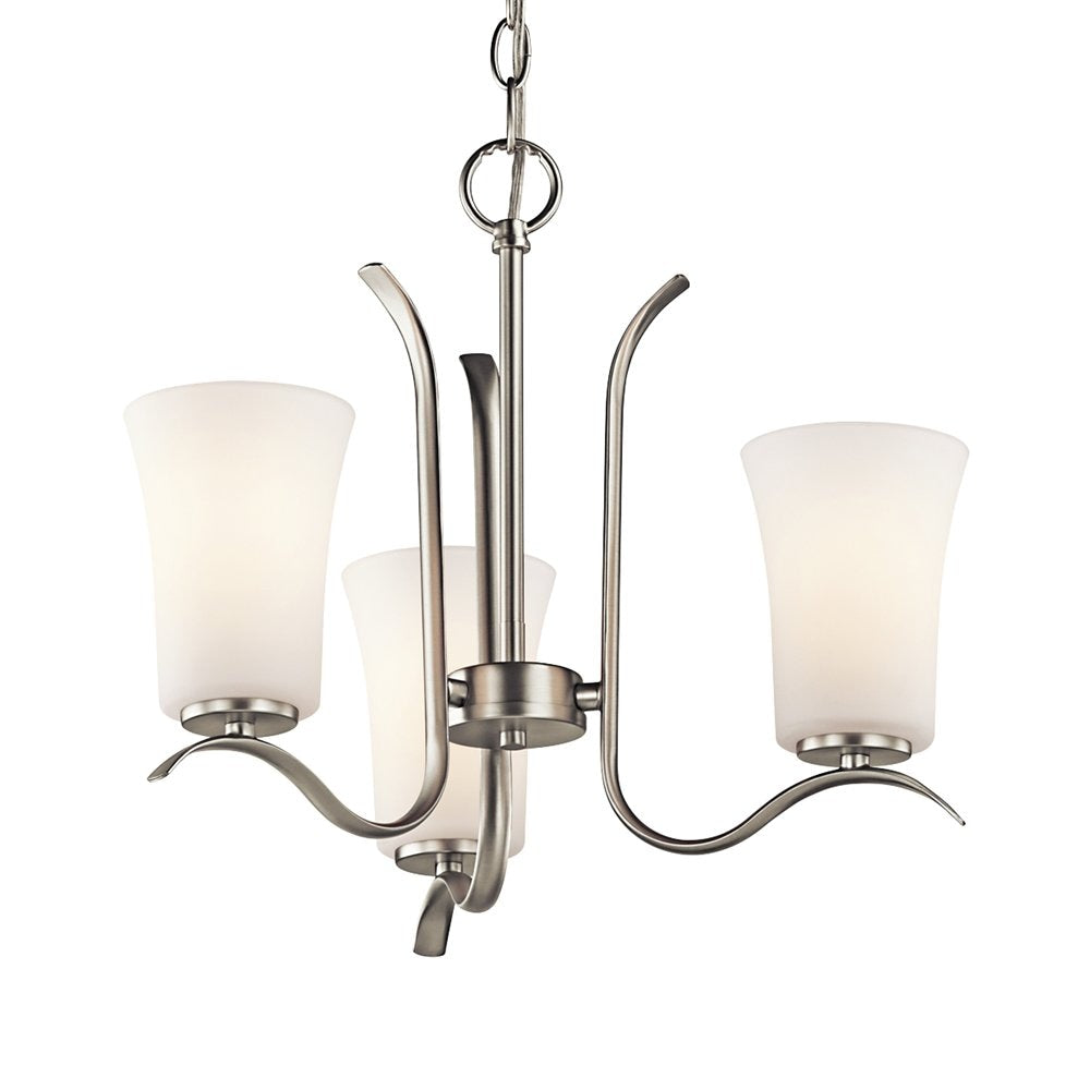 Kichler Armida 3-Light Brushed Nickel Transitional Chandelier