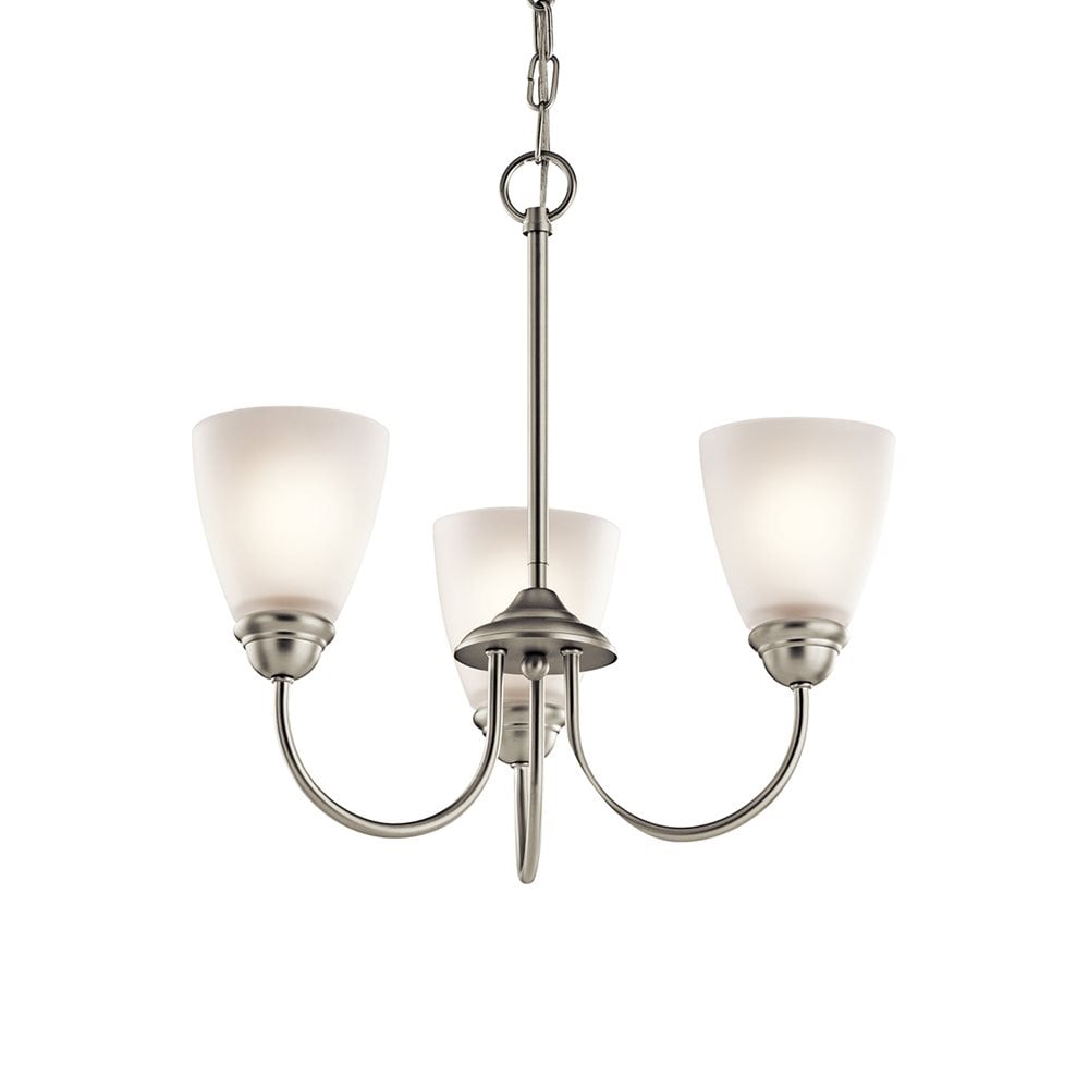 Kichler Jolie 3-Light Brushed Nickel Transitional Chandelier
