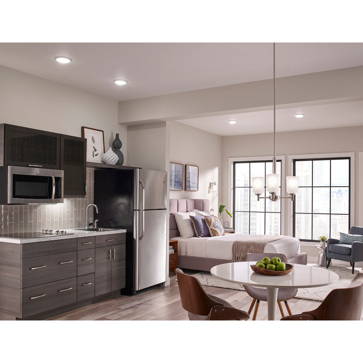 Kichler Shailene 3-Light Brushed Nickel Transitional Chandelier