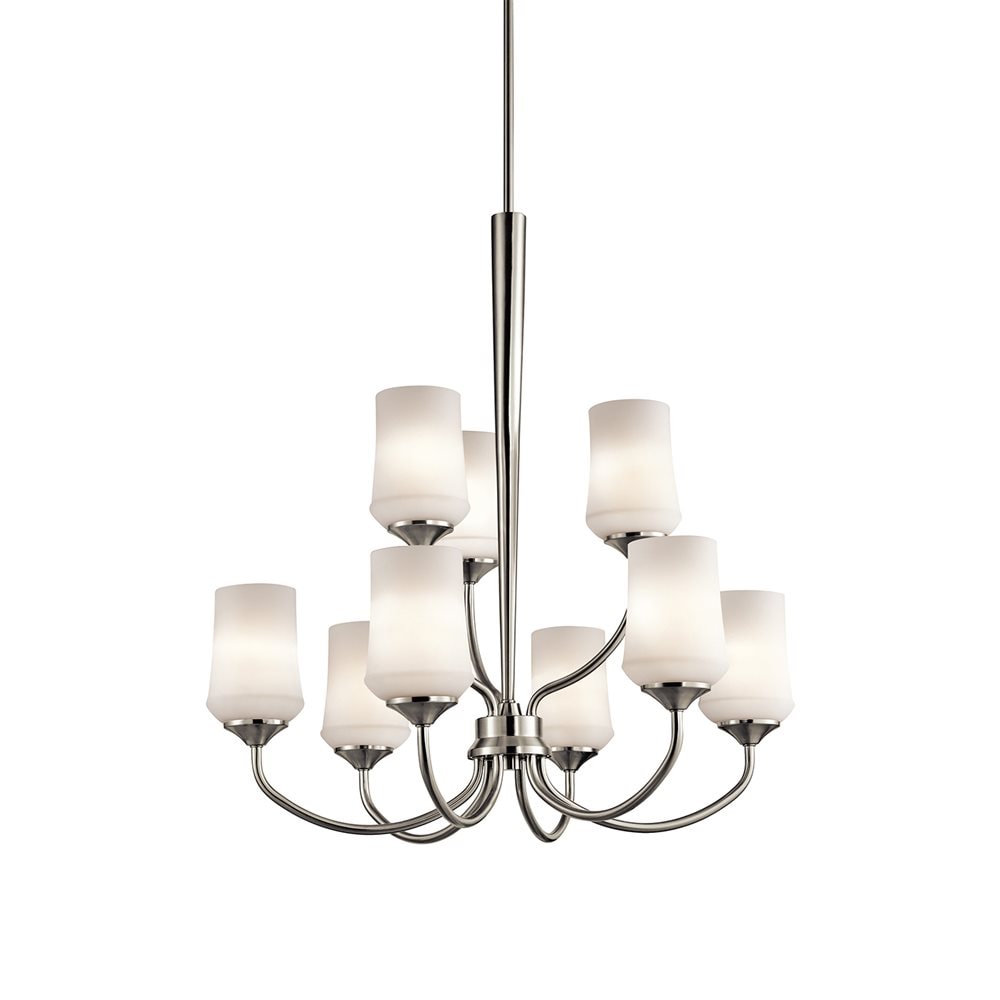 Kichler Aubrey 9-Light Brushed Nickel Transitional Chandelier