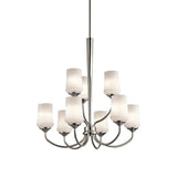 Kichler Aubrey 9-Light Brushed Nickel Transitional Chandelier