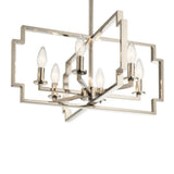 Kichler Downtown Deco 6-Light Polished Nickel Transitional Chandelier