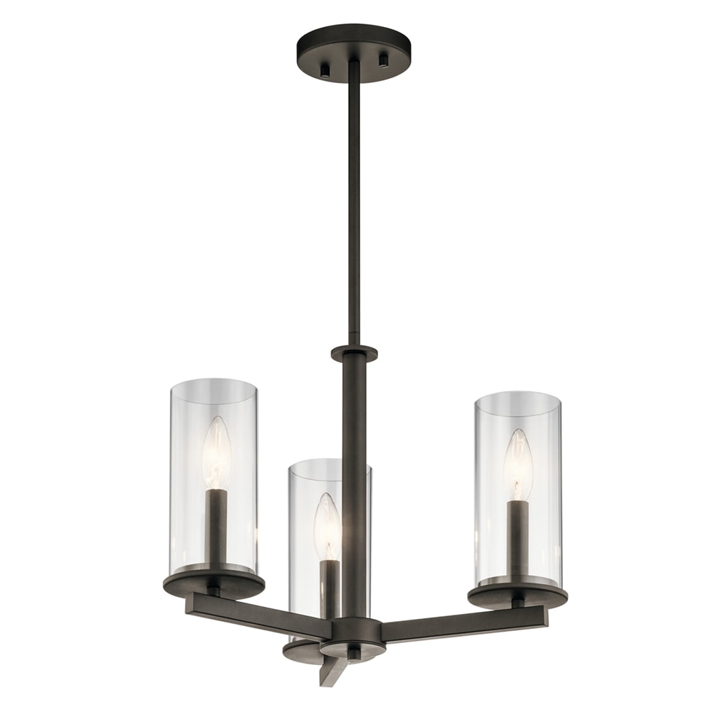 Kichler Crosby 3-Light Bronze Modern/Contemporary Chandelier