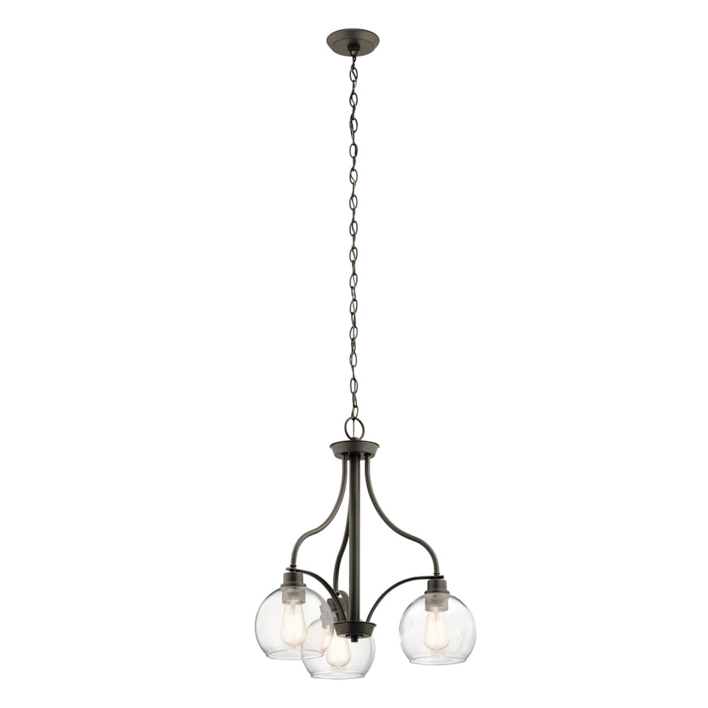 Kichler Harmony 3-Light Antique Bronze Transitional Chandelier