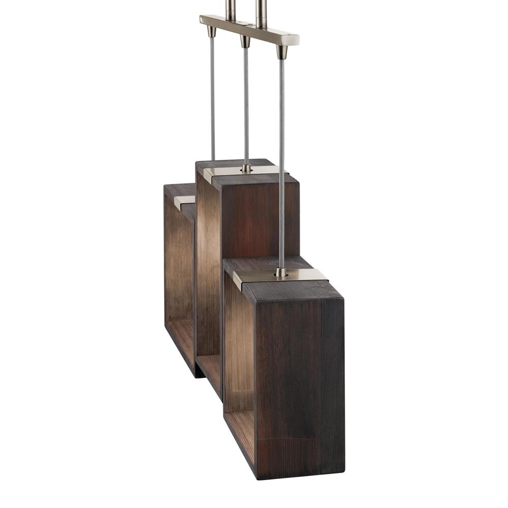 Kichler Industrial Frames Classic Pewter Linear Kitchen Island Light, 3-Light