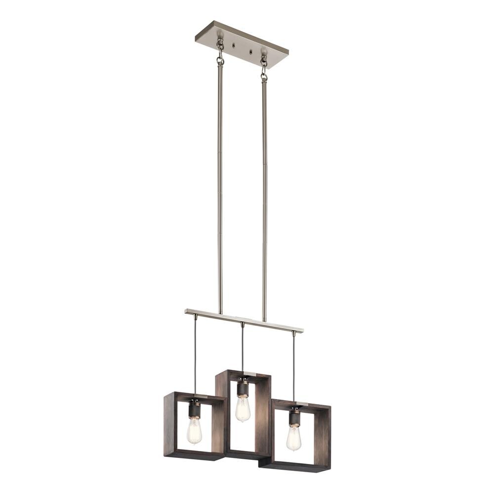 Kichler Industrial Frames Classic Pewter Linear Kitchen Island Light, 3-Light