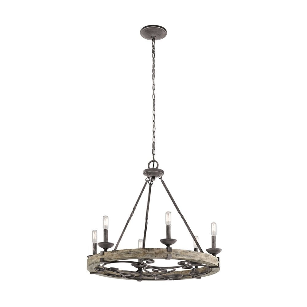 Kichler Taulbee 6-Light Gray Traditional Chandelier