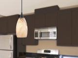 Portfolio Matte Black Transitional Teardrop Pendant Light