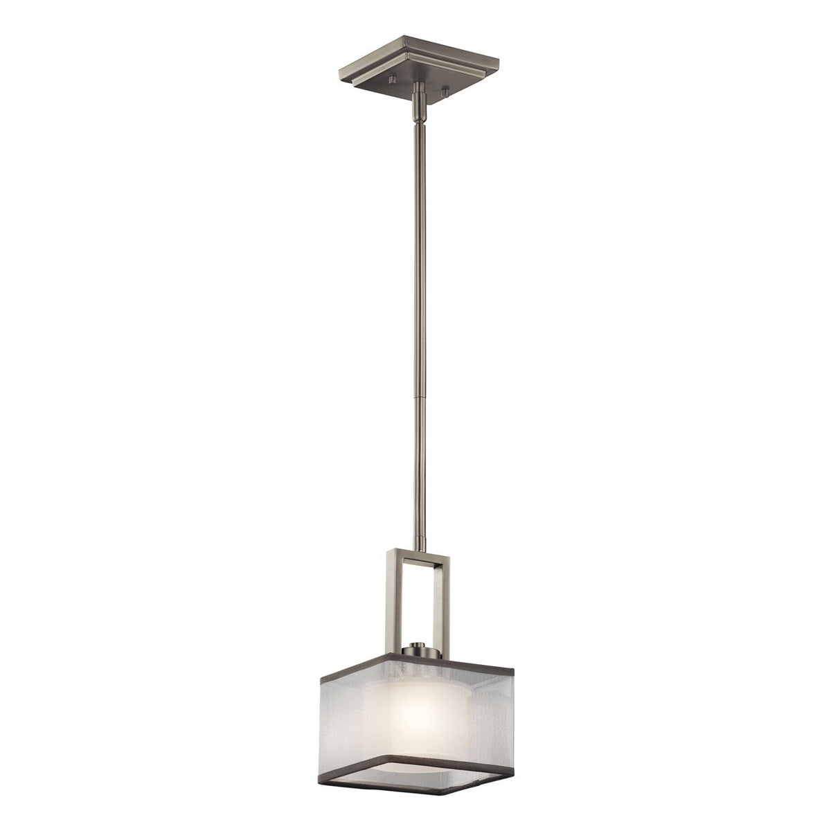 Kichler Kailey Brushed Nickel Modern/Contemporary Square Mini Pendant Light