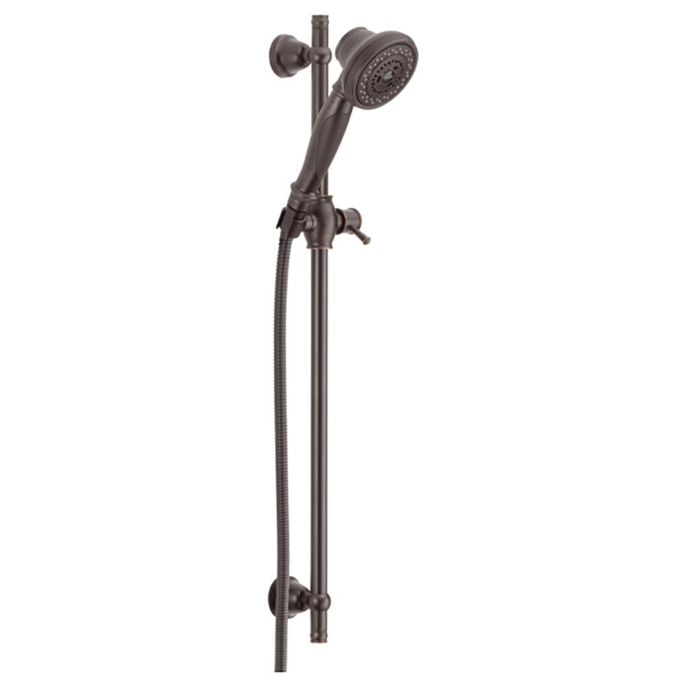 DELTA Linden Venetian Bronze Shower Bar System with 3-Way Diverter, 4.94-in Showerhead (Pressure-Balanced Valve Included)
