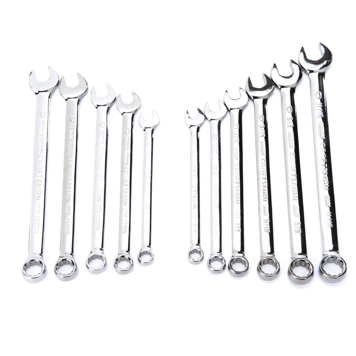 CRAFTSMAN 121-Piece Standard (SAE) and Metric Combination Gunmetal Chrome Mechanics Tool Set with Hard Case