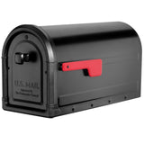 Roxbury Post Mount Mailbox Rubbed Bronze with Premium Cast Aluminum Knob and Champagne Flag - Super Arbor