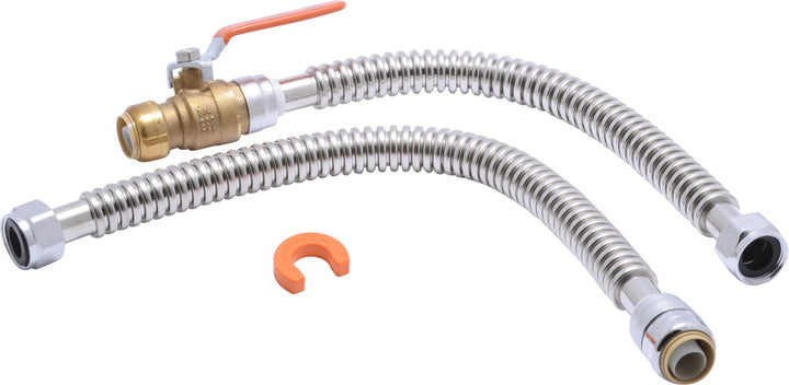 SharkBite 18-in L 3/4-in Push Inlet x 3/4-in Outlet Corrugated Stainless Steel Water Heater Connector