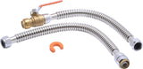 SharkBite 18-in 3/4-in Push Inlet x 3/4-in FIP Outlet Corrugated Stainless Steel Water Heater Connector