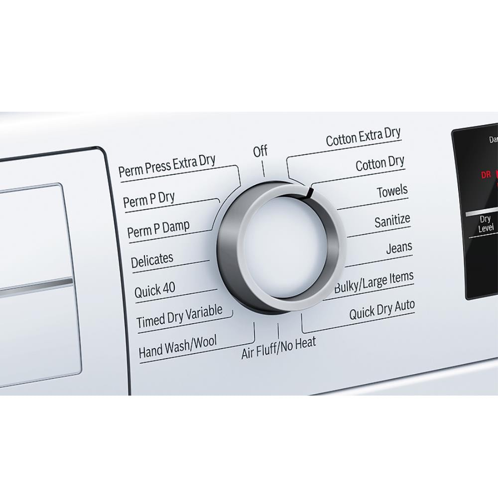 Bosch 500 Series 4-cu ft Stackable Ventless Electric Dryer (White) ENERGY STAR