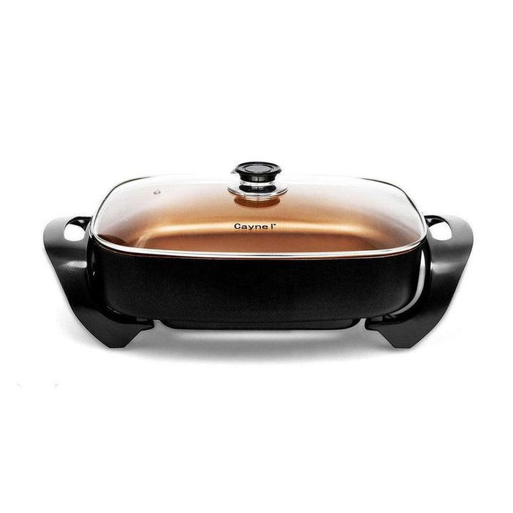 16 in. x 12 in. x 3.15 in. 8 Qt Copper Professional Non-Stick Copper Electric Skillet Jumbo