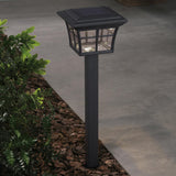 Portfolio 12X Brighter 14.4-Lumen Black Solar Integrated LED Path Light, 2-Pack