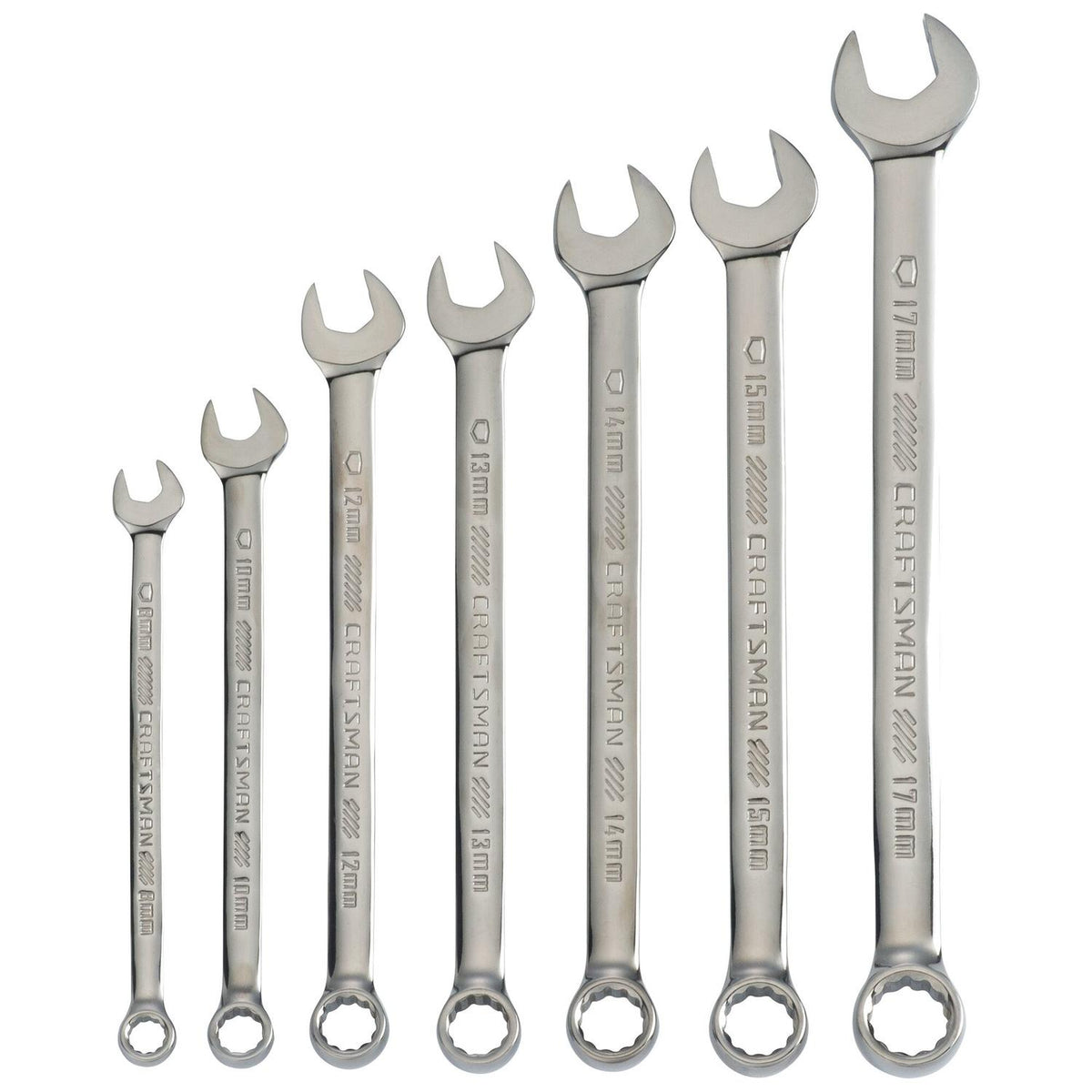 Craftsman Metric Long Panel Combination Wrench Set, 7 pc