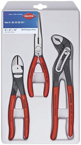 KNIPEX 3-Pack Assorted Plier Set, 8 in/8 in/10 in (00 20 08 US1)