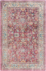 Safavieh Merlot Zoria 9 x 12 Red/Multi Indoor Floral/Botanical Oriental Area Rug