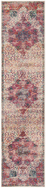 Safavieh Merlot Angra 2 x 8 Cream/Multi Indoor Floral/Botanical Oriental Runner