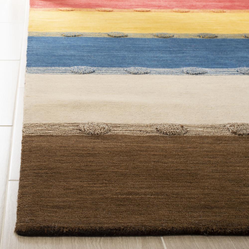 Safavieh Himalaya Kanto 2 x 8 Beige/Multi Indoor Stripe Handcrafted Runner