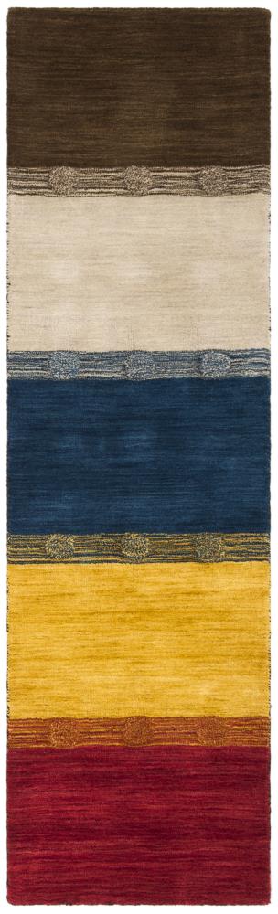 Safavieh Himalaya Kanto 2 x 8 Beige/Multi Indoor Stripe Handcrafted Runner