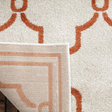 Safavieh Marion 3 x 4 Beige/Orange Indoor/Outdoor Trellis Throw Rug