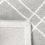 Safavieh Himalaya Ama 2-ft-3-in x 8-ft Gray/Silver Indoor Trellis Handcrafted Wool Runner Rug