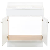 Project Source 30.5-in White Single Sink Bathroom Vanity with White Cultured Marble Top