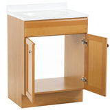Project Source 24.5-in Golden Single Sink Bathroom Vanity with White Cultured Marble Top