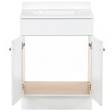 Project Source 24.5-in White Shaker Single Sink Bathroom Vanity with White Cultured Marble Top