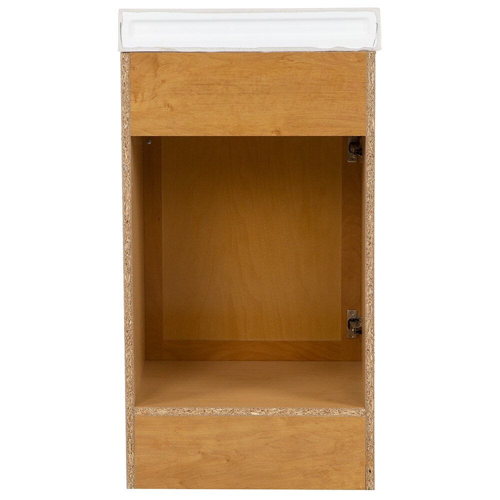 Project Source 18-in Golden Single Sink Bathroom Vanity with White Cultured Marble Top
