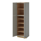 allen + roth Stonewall 24-in W x 84-in H x 24-in D Stone Pantry Fully Assembled Cabinet (Flat Panel Shaker Door Style)