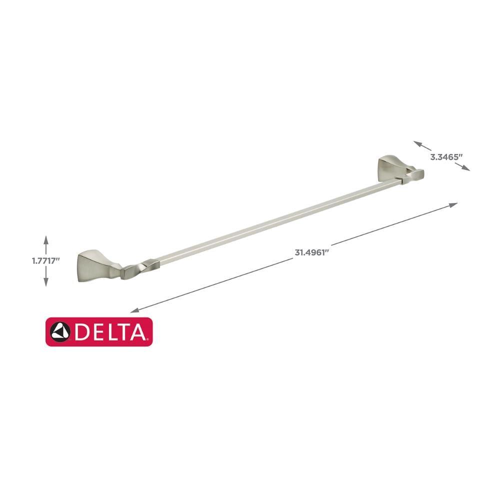 Delta Sawyer 24-in Satin Nickel Wall Mount Single Towel Bar