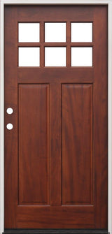 Creative Entryways Craftsman Mahogany Front Door with Clear Glass