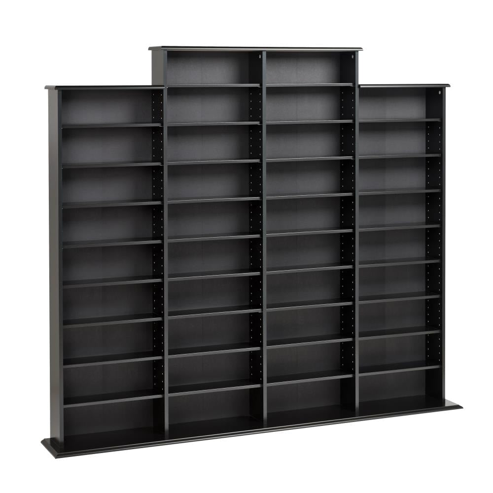 Prepac Black Transitional Composite Media Cabinet