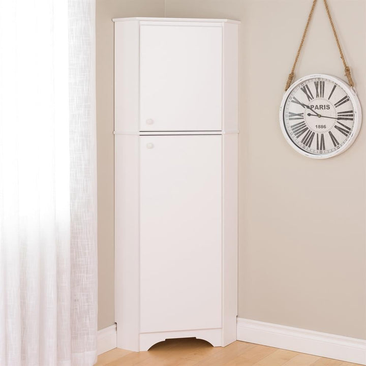 Prepac Elite 29.25-in W x 72-in H Wood Composite White Freestanding Utility Storage Cabinet
