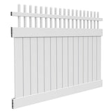 Freedom Wakefield 6-ft H x 8-ft W White Vinyl Fence Panel (Unassembled)