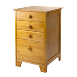 Winsome Wood Studio Honey 4-Drawer 18.27-in File Cabinet