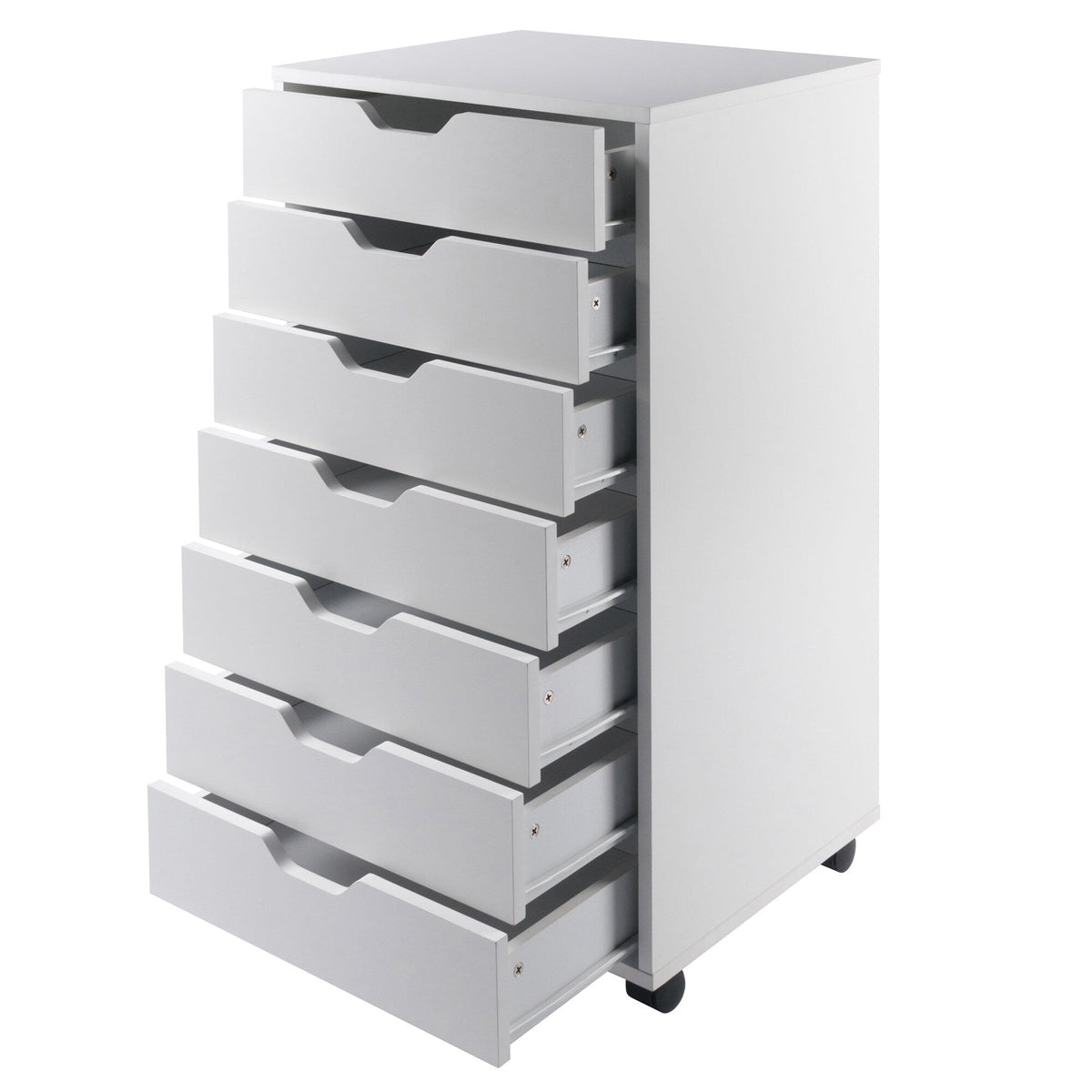 Winsome Wood Halifax White 7-Drawer 19.21-in File Cabinet