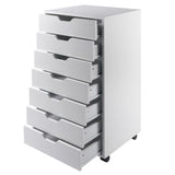 Winsome Wood Halifax White 7-Drawer 19.21-in File Cabinet