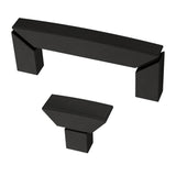 Brainerd Carved Corner 3-in (76mm) Center to Center Matte Black Rectangular Handle Drawer Pull