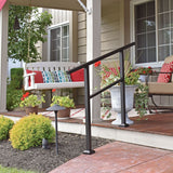 Freedom Heathrow 4-ft x 36-in Matte Black Aluminum Deck Handrail Kit