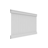 Freedom Emblem 5-ft H x 8-ft W White Privacy Vinyl Flat-top Fence Panel (Unassembled)