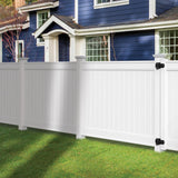 Freedom Emblem 5-ft H x 8-ft W White Privacy Vinyl Flat-top Fence Panel (Unassembled)