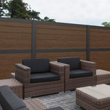 Freedom 6-ft Black Aluminum Privacy Frame