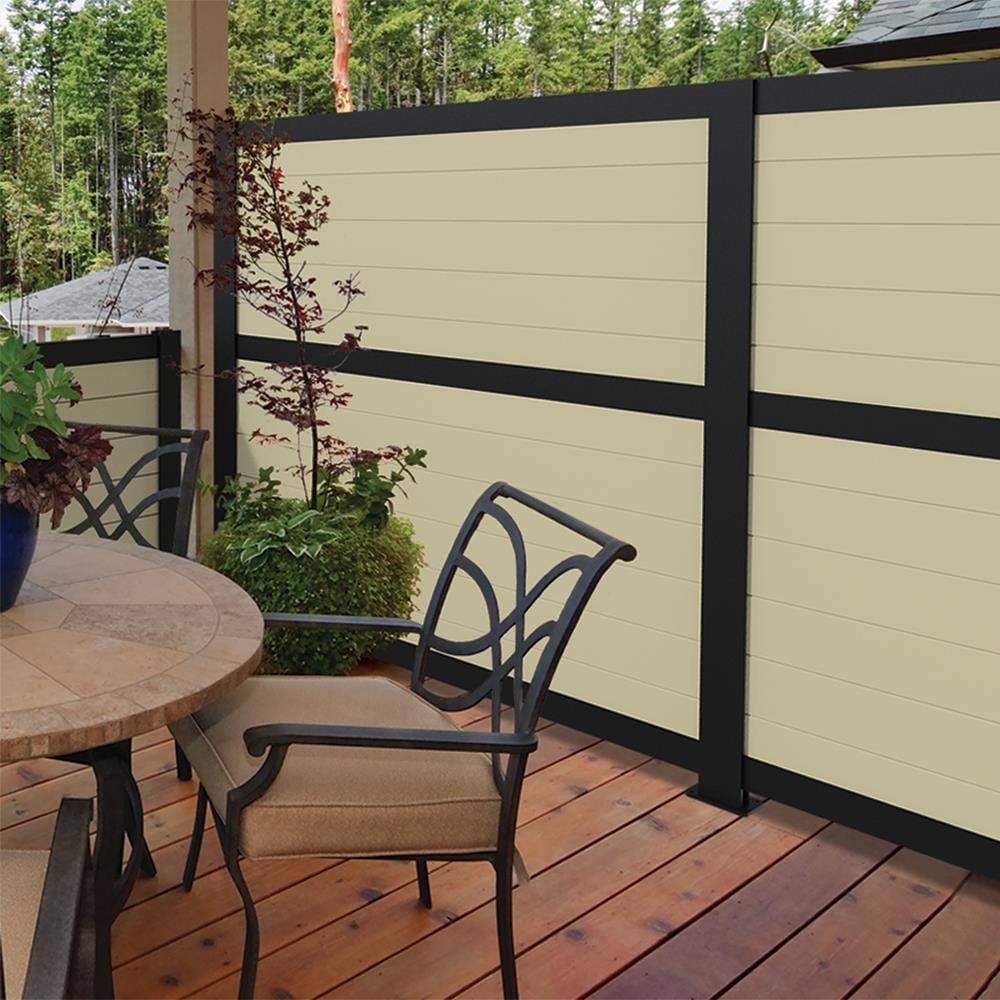 Freedom 6-ft Black Aluminum Privacy Frame